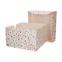 FUNCAKES BOÎTE A GÂTEAU CONFETTI 25 X 25 CM 15HT