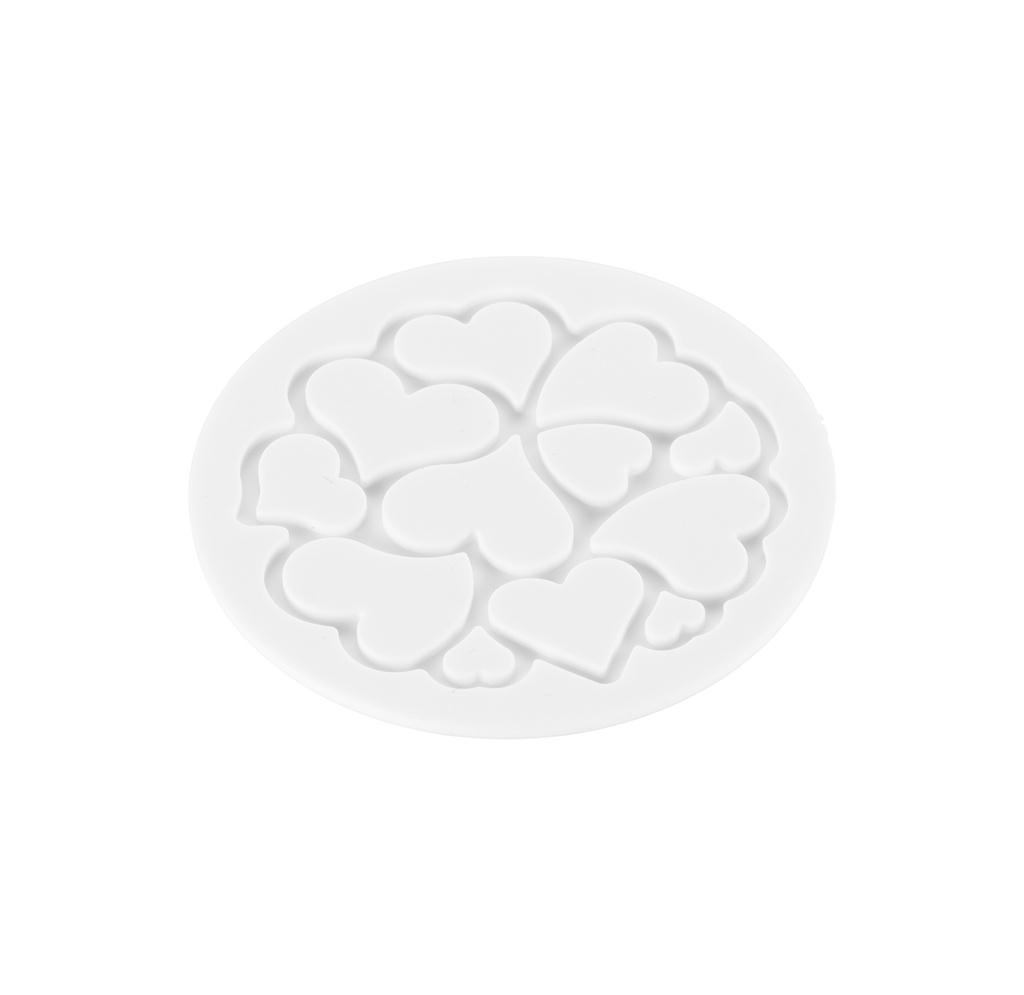 MOULE SILIKOMART MINI DECOR COEUR 60DIAM HT 2 MM SET DE 6 