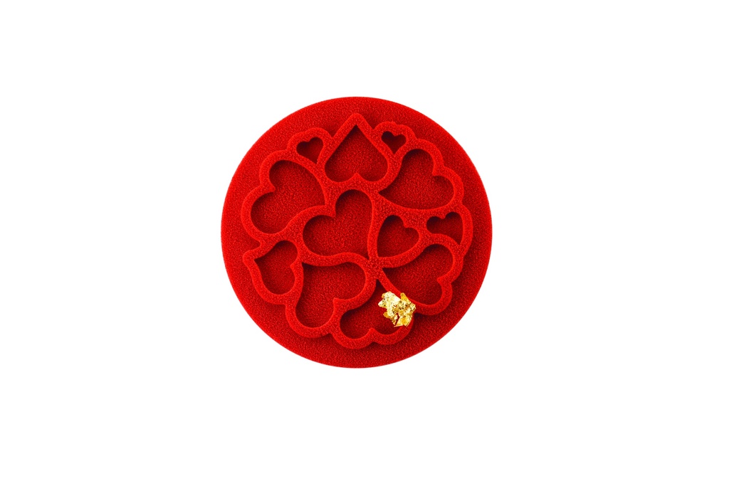 MOULE SILIKOMART MINI DECOR COEUR 60DIAM HT 2 MM SET DE 6 