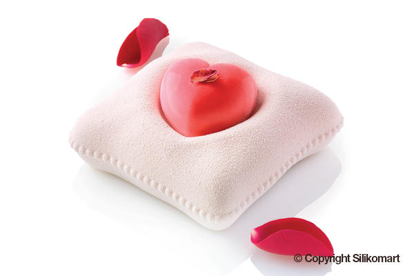 MOULE SILIKOMART KIT COUSSIN COEUR TI VOGLIO BENE 100 X 100 H 30 MM VOL 270ML