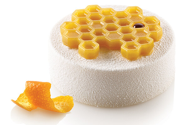 MOULE SILIKOMART MIEL18  NID D'ABEILLE Ø74 H 8MM
