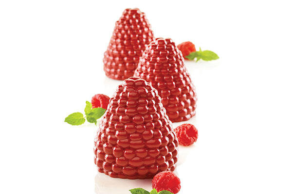 MOULE SILIKOMART MORA LAMPONE FRAMBOISE DIAM 67 H 67MM+SUPPORT