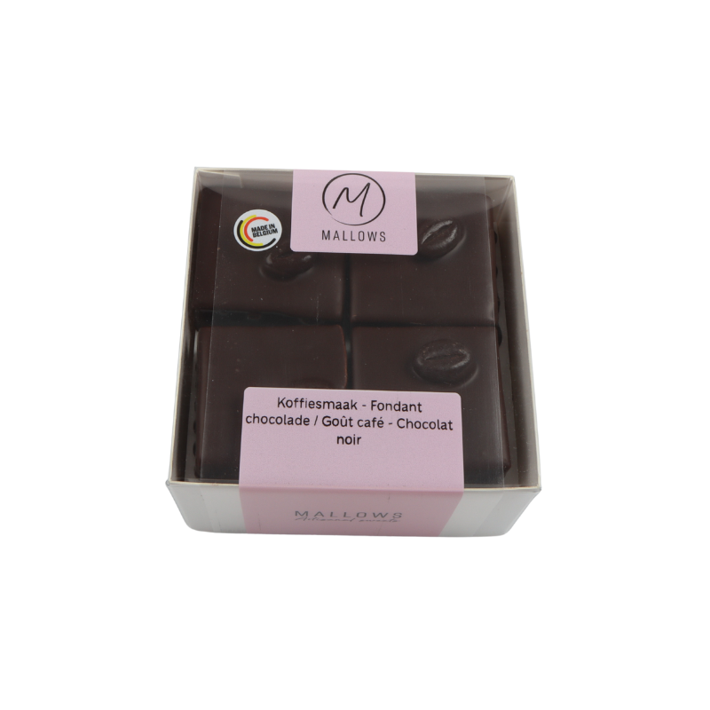 MALLOWS MARSHMALLOW CAFE CHOCOLAT NOIR 4 X 4 CM 8PCS - 180GR