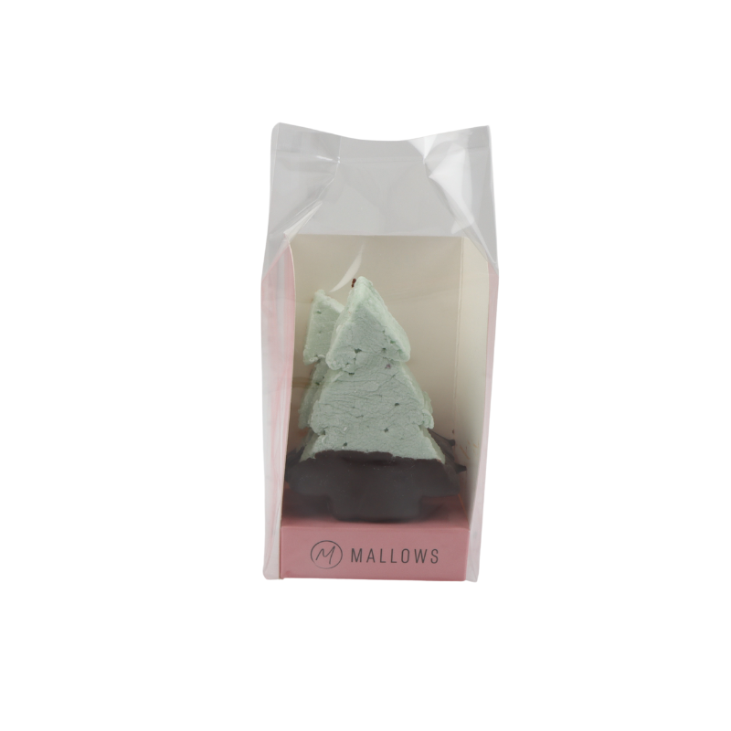 MALLOWS MARSHMALLOW SAPIN SEMI ENROBE CHOCOLAT NOIR 7 X 6,5CM 2PCS - 60GR