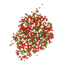 MINI BILLES DE NOËL EN SUCRE VERT/BLANC/ROUGE 70GR