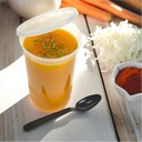 POT A SOUPE REUTILISABLE EN PLASTIQUE 1000ML PAQUET DE 25PCES **SANS COUVERCLE**