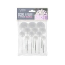 CAKE TOPPER BOULES BLANCHES NACRÉES 4 DIAM : 2CM, 2,5CM, 3CM ET 4CM PAQUET DE 12 PCS