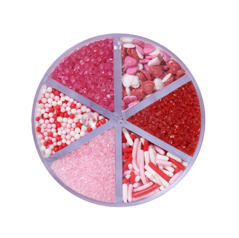 MIX DECORATION THEME AMOUR EN SUCRE 6-EN-1 196GR 