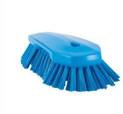 VIKAN 38903 BROSSE RECURER MAIN DUR POLYESTER BLEU  20CMX6X7CM