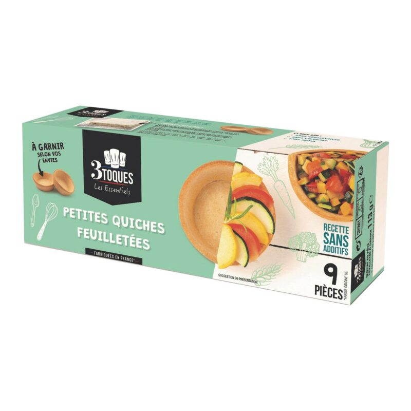 3TOQUES SMALL QUICHES 9 PCES