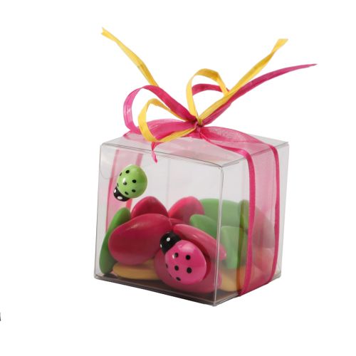 ETUI CELLO CARRE AVEC CARTON OR 60X60X60MMPAQUET DE 10 PCES