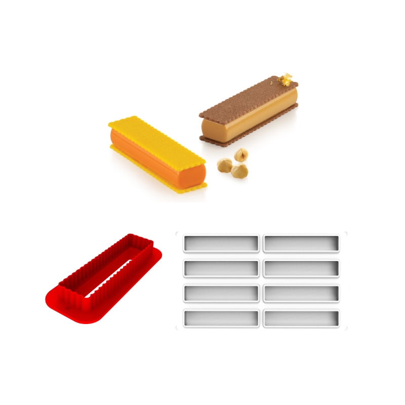 SILIKOMART SILICONE MOLD SWEET RECTANGLE 85 12.8X3.3CM H2.1CM