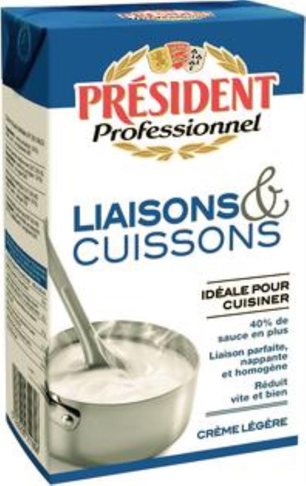 PRESIDENT CREME CULINAIRE 18% UHT 6 X 1L = LITER