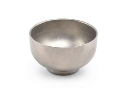 F2D VINTAGE SILVER DOUBLE WALL BOWL 12XH7CM