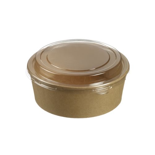 ECOKRAFT2 RONDE SLAKOM MET DEKSEL 1300ML Ø18,7CM HT6,9CM 25STKS