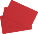 EDIKIO RED PVC CARDS - 0.76 MM - 86X54MM ACCESS/FLEX/DUPLEX PACK OF 100 PCES
