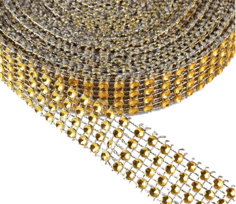 RUBAN "SANTANA"STRASS OR 20MMX5M