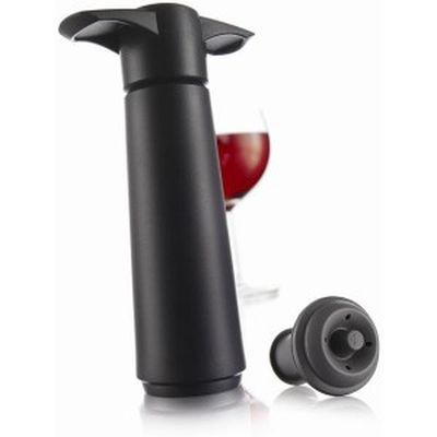 VACU VIN PUMP BLACK + 1 STOPPER