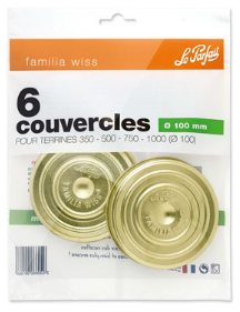 LE PARFAIT SET OF 6 SCREW-ON LIDS DIAM 10CM
