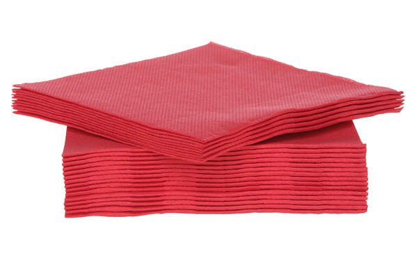 C&T PROF RED COCKTAIL NAPKIN 25X25CM 40PCS