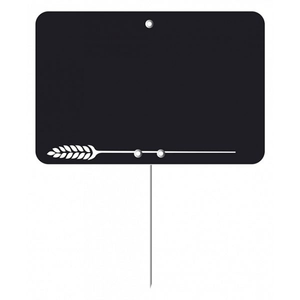 LABEL 10,5X7CM ZWART BOUL-PATE KORENAAR 10 STUKKEN