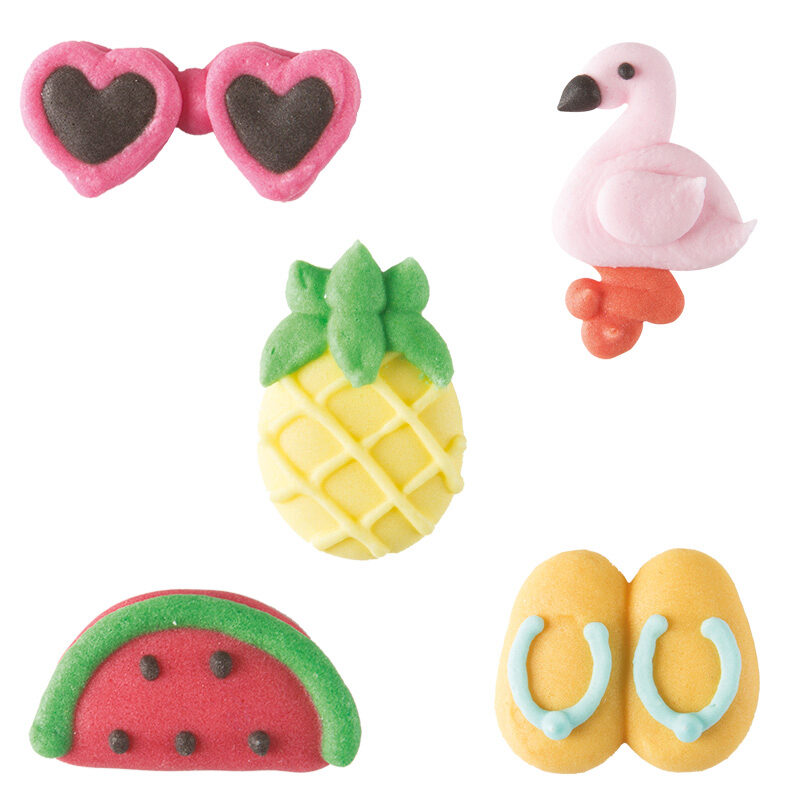 *FF*1024654 SUJET EN SUCRE THÈME ÉTÉ 3CM 150 PCES ***S/CDE***