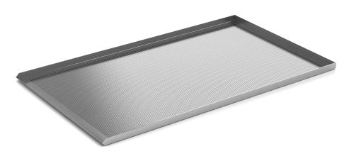 ALUMINIUM PLAAT 60X80CM GEFERFOREERD TEFLON 3 RANDEN OP 90° H23MM DIKTE 1,5MM