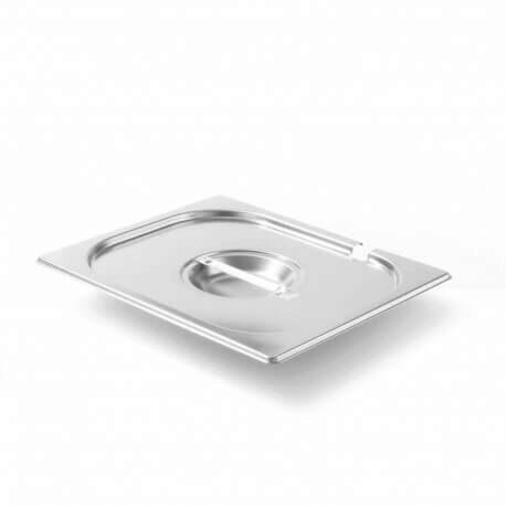HENDI BASIC STAINLESS STEEL LID GN 1/2 WITH LADLE NOTCH