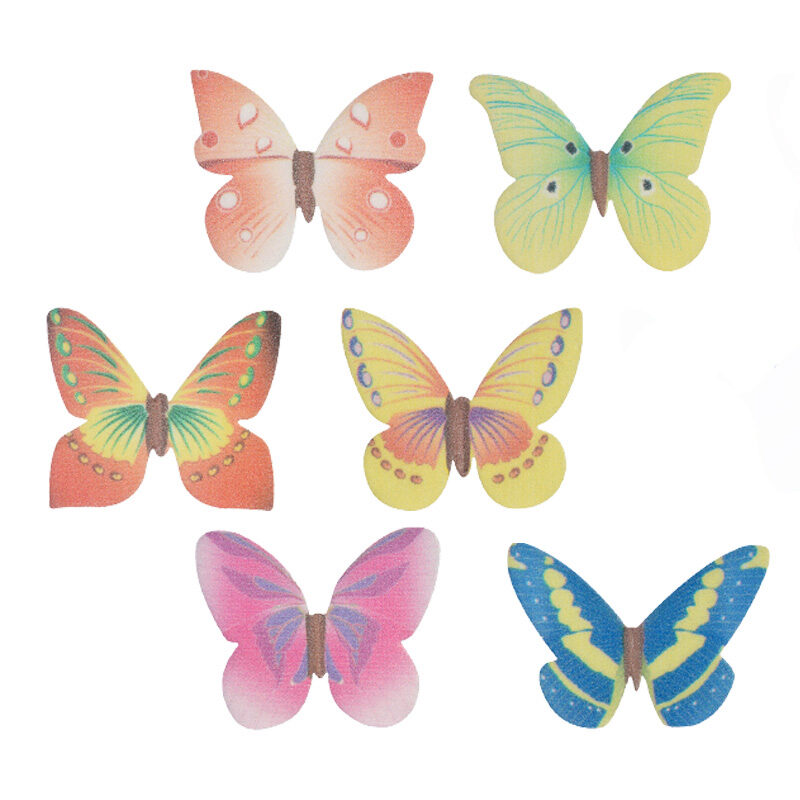 1051216 ASSORTIMENT PAPILLON MULTICOLORE EN AZYME 4CM 336 PCES ***S/CDE***