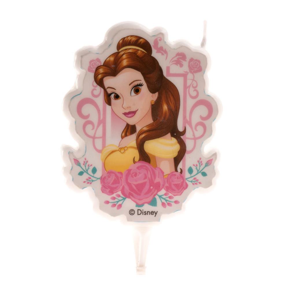 BOUGIE PRINCESSE LA BELLE ET LA BETE 2D 7.5CM