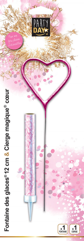 DREAM SPARK 12CM 50/55 SEC + PINK HEART SPARKLER