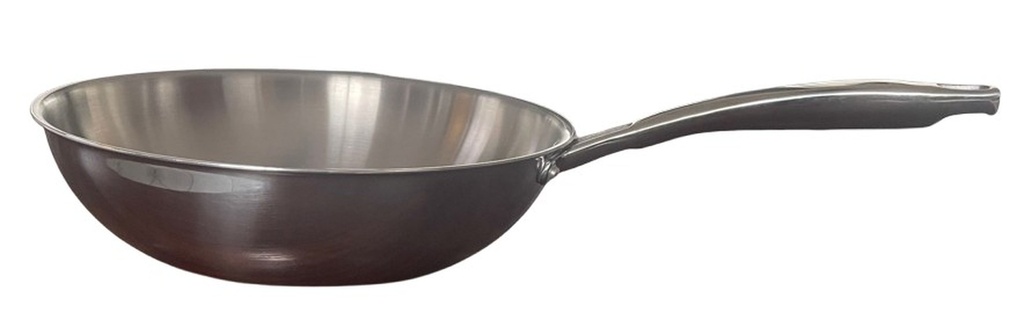 BAUMALU WOK ROESTVRIJ STAAL TRIPLINOX 30XH8.0CM