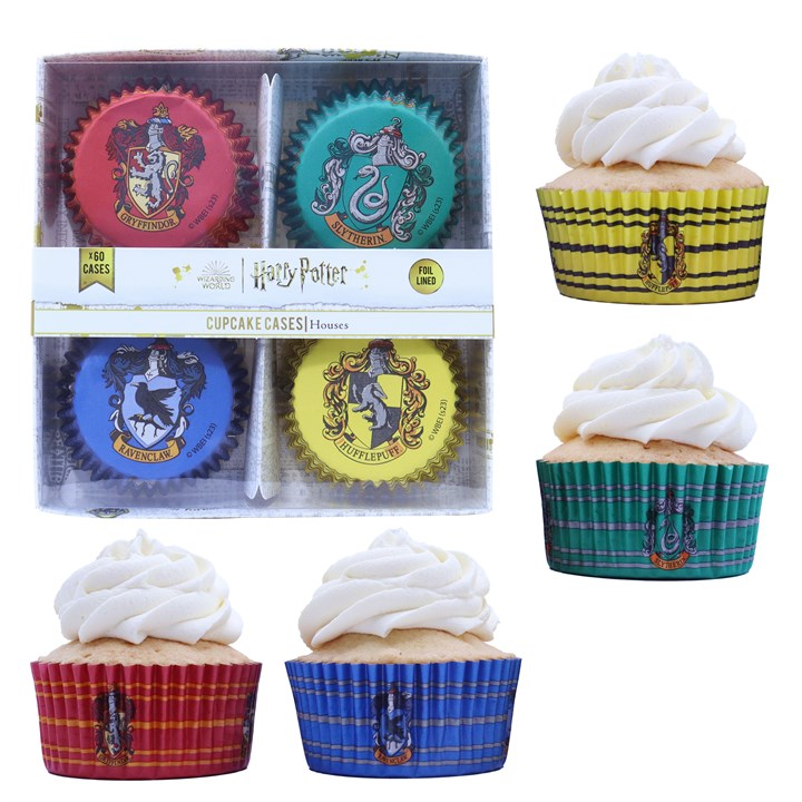 CAISSETTES CUPCAKES 4 MAISONS DE POUDLARD 60PCS ***INDISPONIBLE AVANT FIN DECEMBRE***
