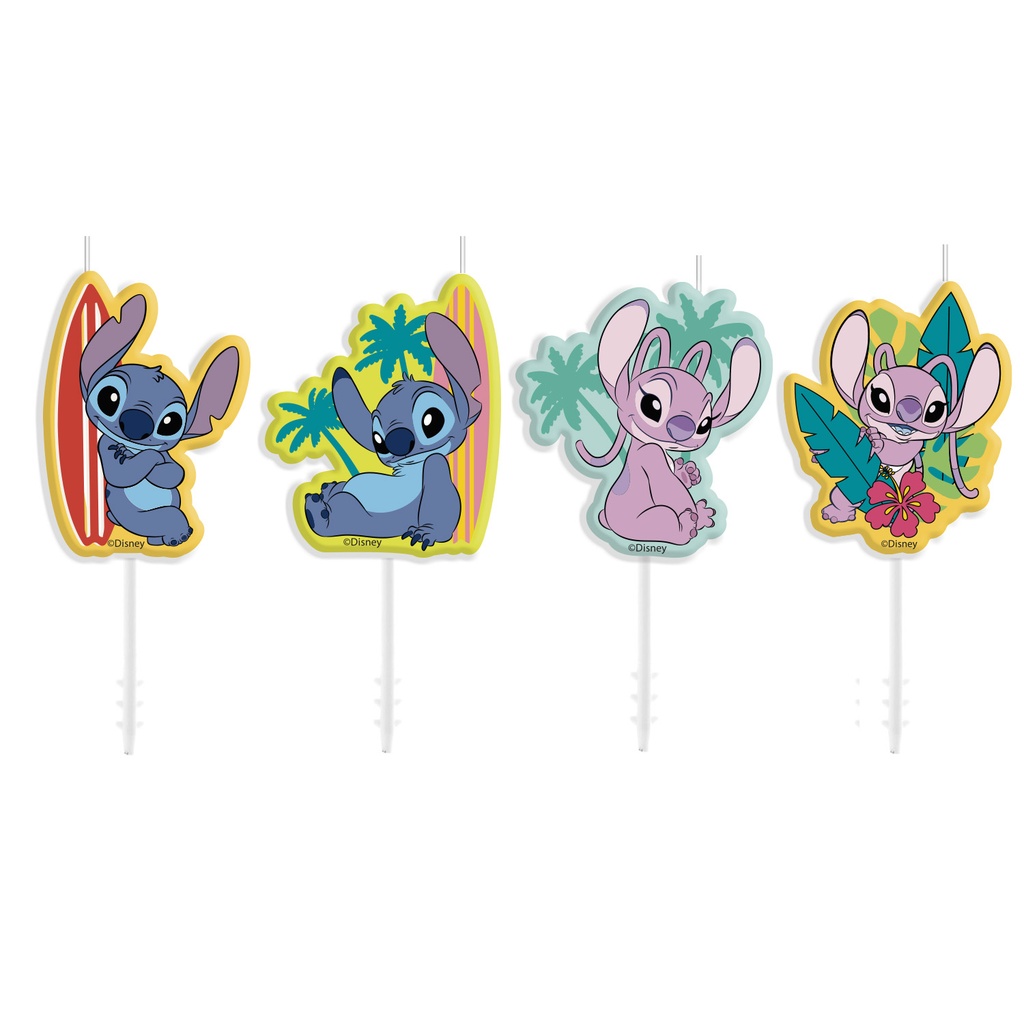BOUGIES ANNIVERSAIRE STITCH 4PCS 