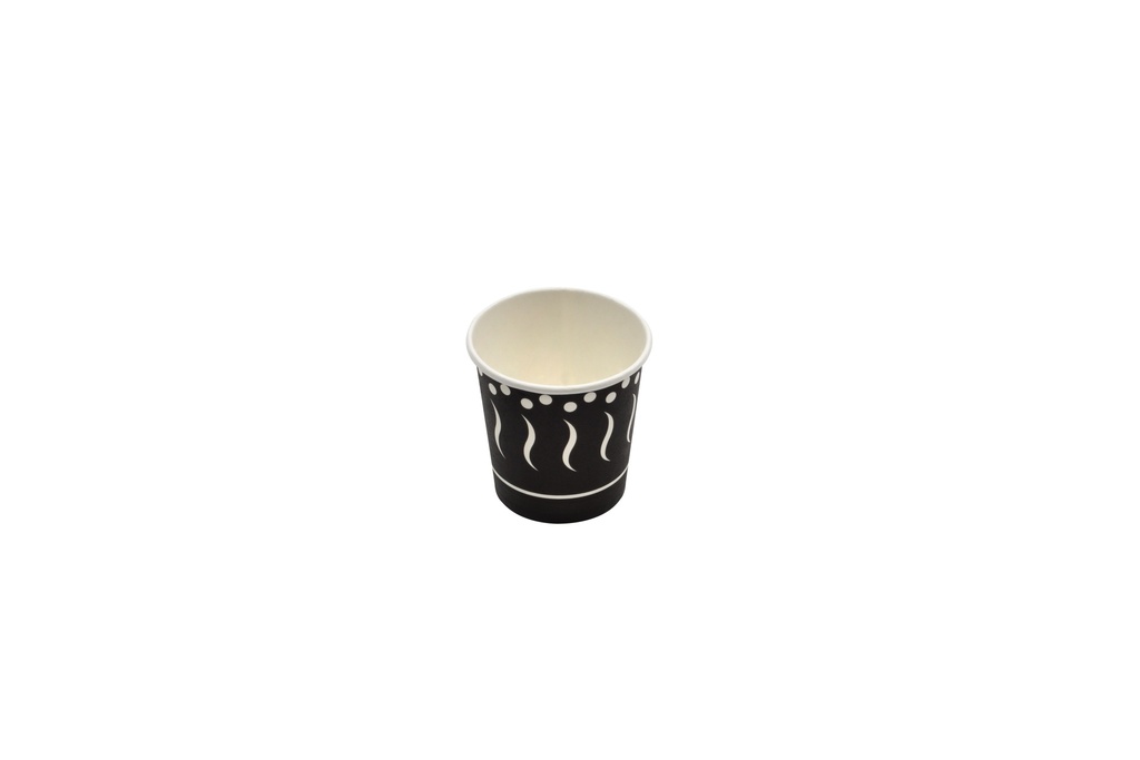 BLACK PAPER COFFEE CUP 4OZ 120ML PACK OF 50PCS