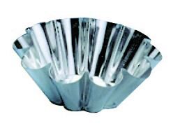 MOULE BRIOCHE/FLAN FER BLANC 9.0CM GROSSE COTE BLISTER DE 6