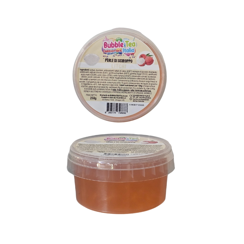 BLACK COFFEE FRUIT PEARLS 250GR LYCHEE FLAVOUR P/BUBBLE TEA