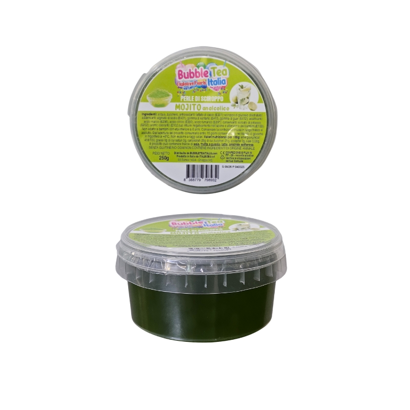 BLACK COFFEE FRUIT PEARLS 250GR MOJITO FLAVOUR P/BUBBLE TEA