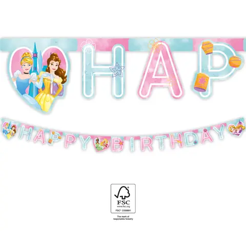 PRINCESS LYS GUIRLANDE FSC HAPPY BDAY 1pc