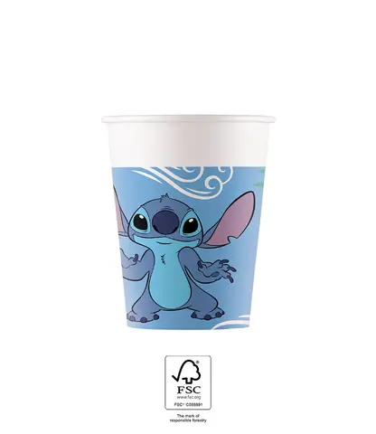 STITCH GOBELETS EN CARTON 200ML 8pcs
