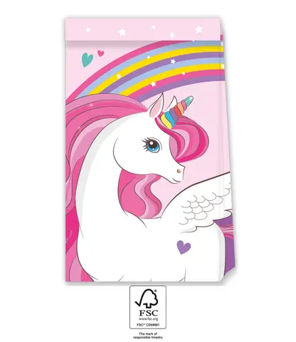 *FDS*UNICORN SACHETS CADEAUX EN PAPIER 4 pcs