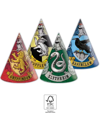 HARRY POTTER FSC CHAPEAUX EN PAPIER 6pcs