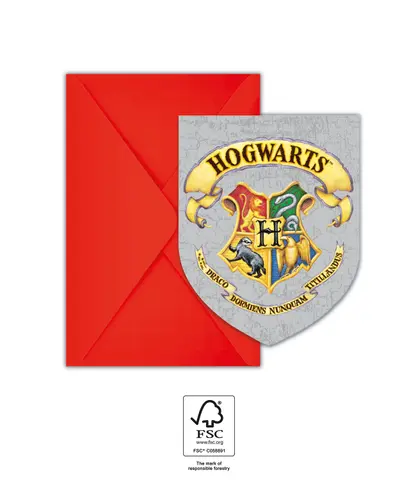 *FDS*HARRY POTTER INVITATIONS ET ENVELOPPES 6pcs
