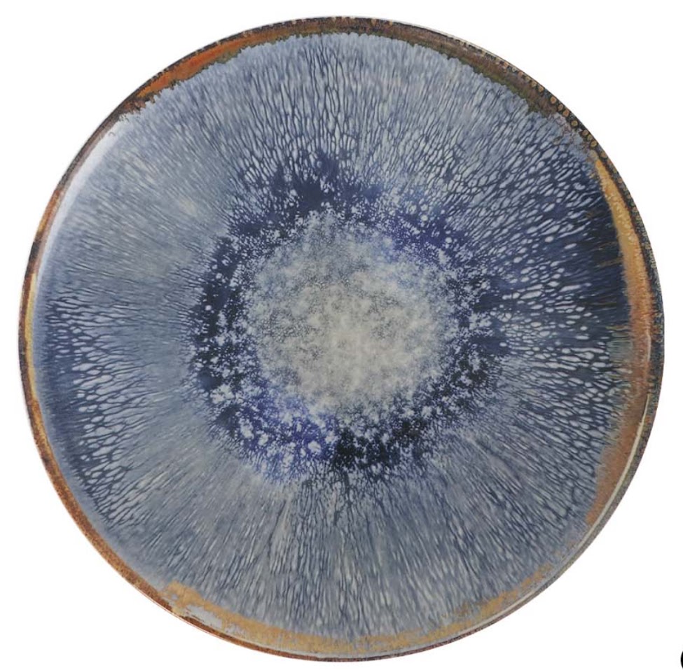AELIA MONACO BORD 32.5CM BLAUW/BEIGE STEENGOED   - AE26106