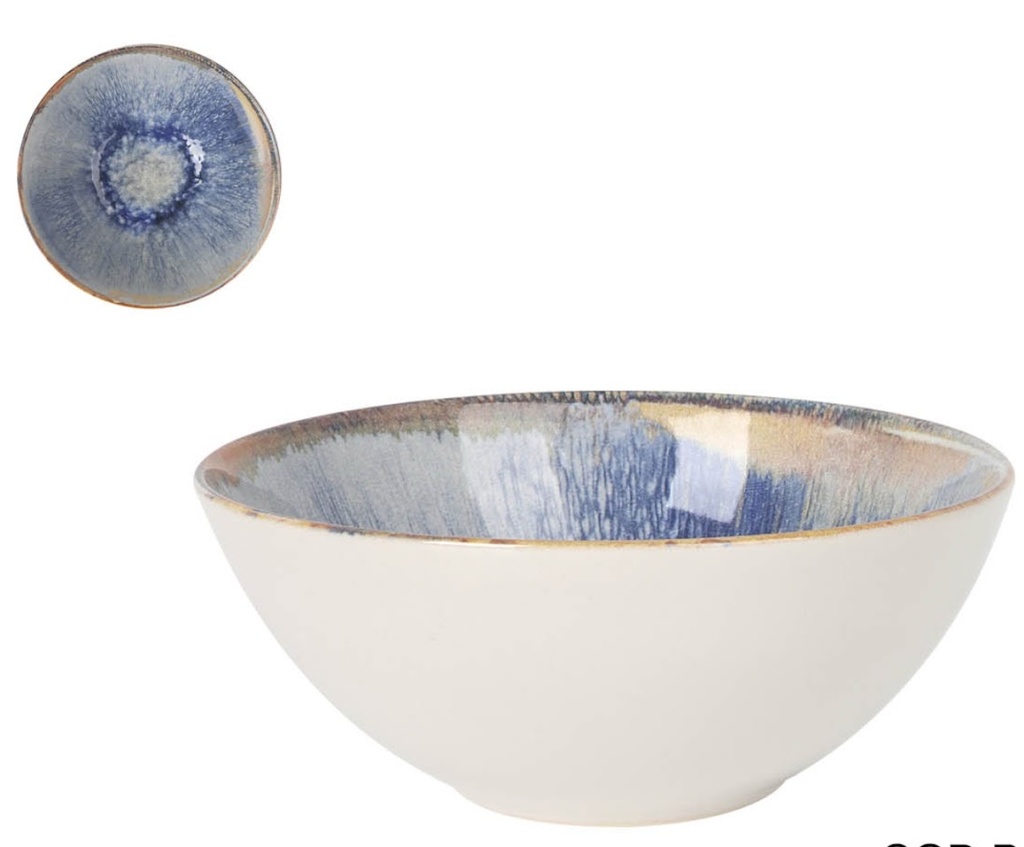 AELIA MONACO BOL 16XH8CM  BLEU/BEIGE STONEWARE - AE26108