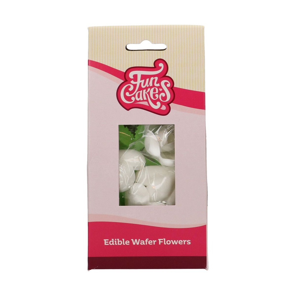 FunCakes Oplaatbloemen Tulp & Bladeren 12 stuks