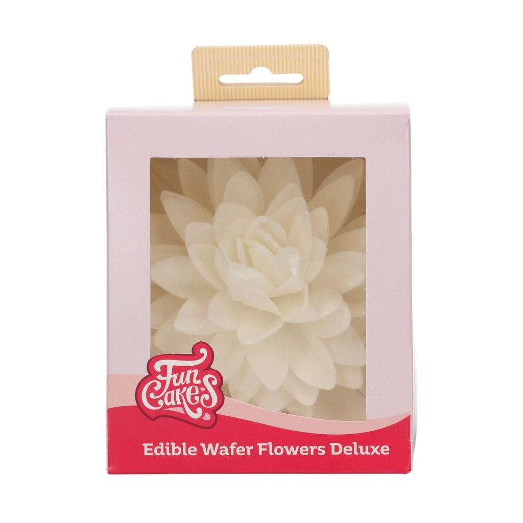 FunCakes Oplaatbloemen Witte Pioenroos 12,5cm