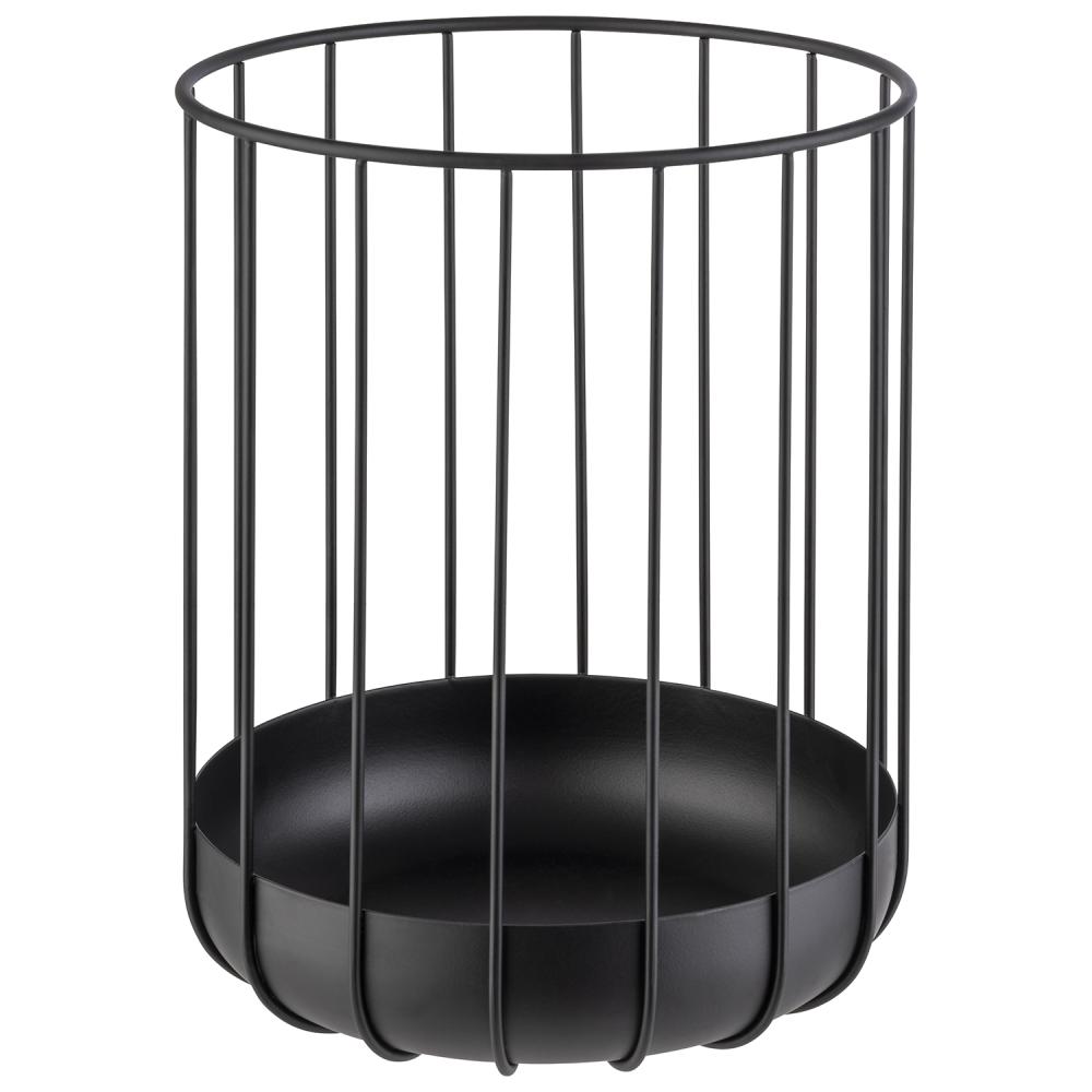 APS RONDE BROOD-/FRUITMAND ZWART METAAL 22,5xH28CM - 30211