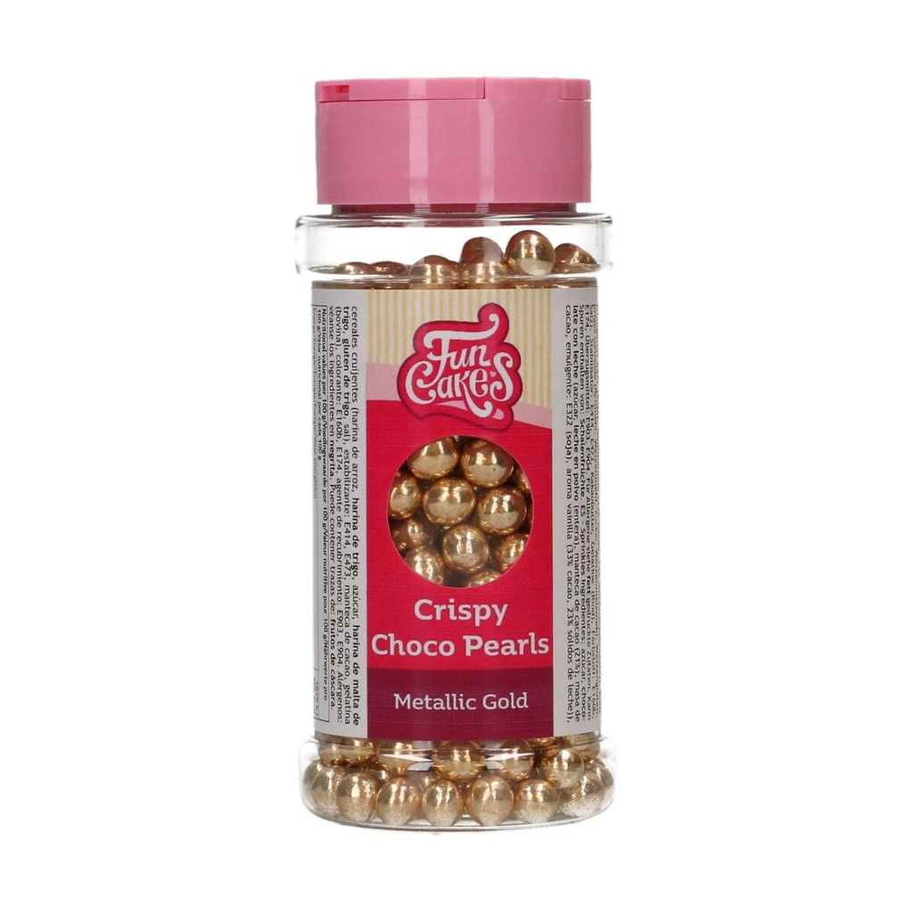 FunCakes Perles de Chocolat Croquant - Metallic Gold 60g