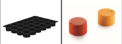 SILIKOMART CYLINDER MOLD 60X40CM CAVITIES ø80 H 45 MM - 225ML